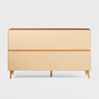 Mid-Century Modern Contoured 6 Drawer Dresser - Saracina Home 4 Mid-Century Modern Contoured 6 Drawer Dresser - Saracina Home - Image 4