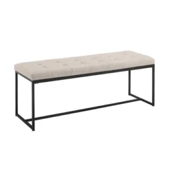 48" Upholstered Bench With Metal Base - Saracina Home 15 48" Upholstered Bench With Metal Base - Saracina Home -Saracina Home GUEST 4715651e 2daa 4dcc b022 0a83e715aab2