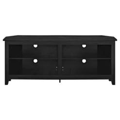 Transitional 4 Cubby Wood Open Storage Corner TV Stand For TVs Up To 65" - Saracina Home 11 Transitional 4 Cubby Wood Open Storage Corner TV Stand For TVs Up To 65" - Saracina Home -Saracina Home GUEST 4917b106 5e2a 40e4 8aa2 a4963e7e702d