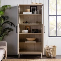 68" Boho Modern Tall Storage Wood Cabinet - Saracina Home 19 68" Boho Modern Tall Storage Wood Cabinet - Saracina Home -Saracina Home GUEST 49c7bfc0 edc5 436a b23c b117a55b1f55