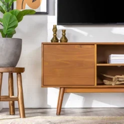 Solid Wood Mid-Century Modern TV Stand For TVs Up To 65" - Saracina Home 19 Solid Wood Mid-Century Modern TV Stand For TVs Up To 65" - Saracina Home -Saracina Home GUEST 4afdac7b ce07 40a9 92de c6ef5784b45e