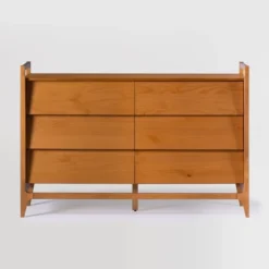 Mid-Century Modern Solid Wood Paneled 6 Drawer Dresser - Saracina Home 24 Mid-Century Modern Solid Wood Paneled 6 Drawer Dresser - Saracina Home -Saracina Home GUEST 4c28a463 5c78 467e 8d4d b4df70cd00b9