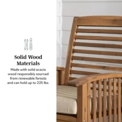 2pk Acacia Wood Patio Chairs With Cushions - Saracina Home 16 2pk Acacia Wood Patio Chairs With Cushions - Saracina Home -Saracina Home GUEST 4d7dfc00 8c10 41d6 abba af6ec69a3130