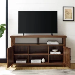 Modern Farmhouse Highboy Double Grooved Door TV Stand For TVs Up To 65" - Saracina Home 15 Modern Farmhouse Highboy Double Grooved Door TV Stand For TVs Up To 65" - Saracina Home -Saracina Home GUEST 4df81245 5886 4acc 89bf fe4a93d4f2a4