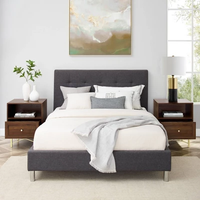 Jones Modern 1 Drawer Nightstand With Cubby - Saracina Home 7 Jones Modern 1 Drawer Nightstand With Cubby - Saracina Home - Image 7