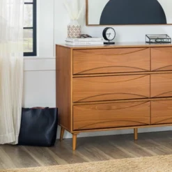 Mid-Century Modern Contoured 6 Drawer Dresser - Saracina Home 32 Mid-Century Modern Contoured 6 Drawer Dresser - Saracina Home -Saracina Home GUEST 502a0f6b a828 4a2b ae1f 4f7873dba996
