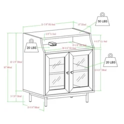 Fluted Glass Double Door Nightstand With USB Port - Saracina Home 11 Fluted Glass Double Door Nightstand With USB Port - Saracina Home -Saracina Home GUEST 522310c6 5a37 4d2b a1a1 802d0290778d