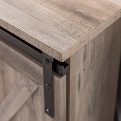 Robinson Rustic Transitional Sliding Barn Door Corner TV Stand For TVs Up To 58" - Saracina Home 7 Robinson Rustic Transitional Sliding Barn Door Corner TV Stand For TVs Up To 58" - Saracina Home - Image 7