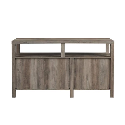 2 Door Farmhouse Highboy TV Stand For TVs Up To 65" Gray Wash - Saracina Home 6 2 Door Farmhouse Highboy TV Stand For TVs Up To 65" Gray Wash - Saracina Home - Image 6