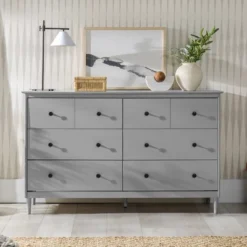Stiva Classic Mid-Century Modern Horizontal 6 Drawer Dresser - Saracina Home -Saracina Home GUEST 55a1bf06 cdad 4041 80a8 dbce1286add0