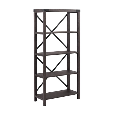 64" Sophie Industrial X Frame Bookshelf - Saracina Home 17 64" Sophie Industrial X Frame Bookshelf - Saracina Home - Image 17
