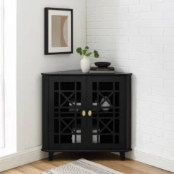2 Door Corner Accent Cabinet With Fretwork Doors - Saracina Home 16 2 Door Corner Accent Cabinet With Fretwork Doors - Saracina Home -Saracina Home GUEST 56432bd0 d98d 41c7 8ca0 8e740f3e8fc7