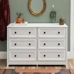 Classic 6 Drawer Groove Dresser White - Saracina Home 13 Classic 6 Drawer Groove Dresser White - Saracina Home -Saracina Home GUEST 5691fed4 cd54 4392 b454 4199622939a7