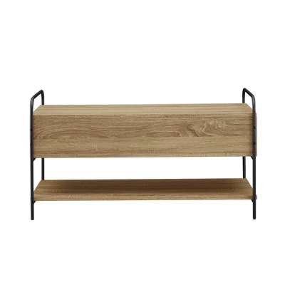 Modern 2 Drawer Storage Entry Bench - Saracina Home 4 Modern 2 Drawer Storage Entry Bench - Saracina Home - Image 4