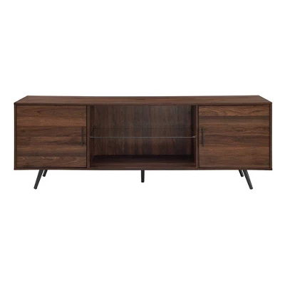 2 Door Mid-Century Modern Wood Storage TV Stand For TVs Up To 80" - Saracina Home 17 2 Door Mid-Century Modern Wood Storage TV Stand For TVs Up To 80" - Saracina Home - Image 17