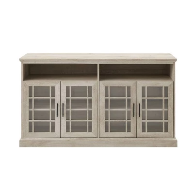 Transitional 4 Door Windowpane TV Stand For TVs Up To 65" - Saracina Home 10 Transitional 4 Door Windowpane TV Stand For TVs Up To 65" - Saracina Home - Image 10