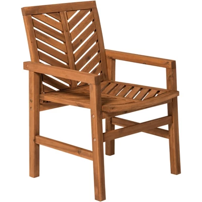 2pk Slatted Chevron Acacia Wood Patio Chairs - Saracina Home 15 2pk Slatted Chevron Acacia Wood Patio Chairs - Saracina Home - Image 15