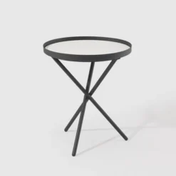 Modern Minimalist Intersecting Tripod Leg Side Table Black/Faux White Marble - Saracina Home 13 Modern Minimalist Intersecting Tripod Leg Side Table Black/Faux White Marble - Saracina Home -Saracina Home GUEST 614a873c 3d85 498b afaf af357bdb86b0
