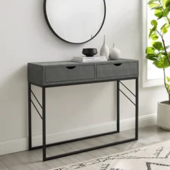 Faux Shagreen Modern 2 Drawer Entry Table - Saracina Home 14 Faux Shagreen Modern 2 Drawer Entry Table - Saracina Home -Saracina Home GUEST 6219430c 32ea 4f7f 80c4 8c4b297fdf88