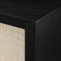 Modern Boho Wood And Rattan 2 Door Accent Cabinet - Saracina Home -Saracina Home GUEST 65fef225 ad0d 45f2 9128 355e7801cbd1
