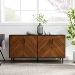 Angelo Modern Bookmatch 4 Door Sideboard - Saracina Home