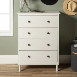 Stiva Classic Mid-Century Modern Vertical 4 Drawer Dresser - Saracina Home 13 Stiva Classic Mid-Century Modern Vertical 4 Drawer Dresser - Saracina Home -Saracina Home GUEST 68d4ecb8 3e27 43b1 b59e edd78e340610