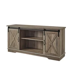 Modern Transitional Sliding Barndoor TV Stand For TVs Up To 65"- Saracina Home -Saracina Home GUEST 693360a1 c63d 4f0c b1fe df6988b47d91