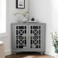 2 Door Corner Accent Cabinet With Fretwork Doors - Saracina Home 23 2 Door Corner Accent Cabinet With Fretwork Doors - Saracina Home -Saracina Home GUEST 6aa69f84 0413 43ec 85f0 32657f3b8c98
