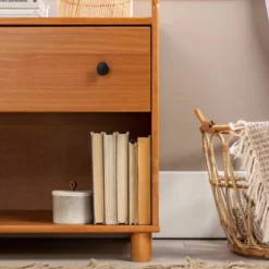 Katie Transitional Tray Top 1 Drawer Solid Wood Nightstand Caramel - Saracina Home 32 Katie Transitional Tray Top 1 Drawer Solid Wood Nightstand Caramel - Saracina Home -Saracina Home GUEST 6b787175 d26a 4d00 aeac 9a25fd3267e3