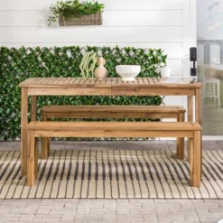 3pc Acacia Wood X Design Outdoor Patio Dining Set - Brown - Saracina Home 14 3pc Acacia Wood X Design Outdoor Patio Dining Set - Brown - Saracina Home -Saracina Home GUEST 6d770303 bf3b 4b8f af2d 632862928d22