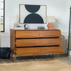 Mid-Century Modern Contoured 6 Drawer Dresser - Saracina Home 25 Mid-Century Modern Contoured 6 Drawer Dresser - Saracina Home -Saracina Home GUEST 6fead62f 7409 4ab1 a4ea 29860158a949