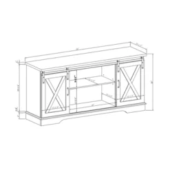 Modern Transitional Sliding Barndoor TV Stand For TVs Up To 65"- Saracina Home -Saracina Home GUEST 718dd989 f52a 47b4 994a 51f6706185e4
