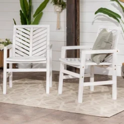 2pk Slatted Chevron Acacia Wood Patio Chairs - Saracina Home 30 2pk Slatted Chevron Acacia Wood Patio Chairs - Saracina Home -Saracina Home GUEST 72a4d14c a6a5 412b ade3 033639345d7d