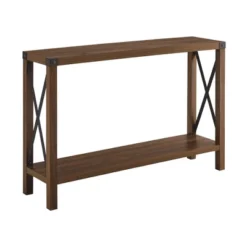 Sophie Rustic Industrial X Frame Entry Table - Saracina Home -Saracina Home GUEST 769a81ac 9145 453b 9993 f274c3bd154a