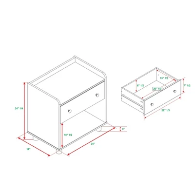 Katie Transitional Tray Top 1 Drawer Solid Wood Nightstand Caramel - Saracina Home 20 Katie Transitional Tray Top 1 Drawer Solid Wood Nightstand Caramel - Saracina Home - Image 20
