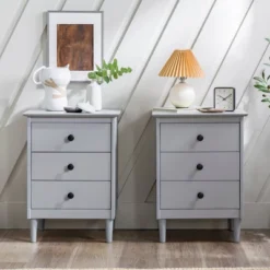 Stiva Classic Mid-Century Modern 3 Drawer Nightstand - Saracina Home 20 Stiva Classic Mid-Century Modern 3 Drawer Nightstand - Saracina Home -Saracina Home GUEST 79e0c241 ae4b 4ed6 8df7 0d185bec4308