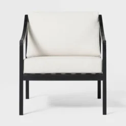 Saracina Home Mid-Century Modern Slatted Outdoor Acacia Arm Chair With Cushion 12 Saracina Home Mid-Century Modern Slatted Outdoor Acacia Arm Chair With Cushion -Saracina Home GUEST 7cf345e7 21e6 40c3 919e b797a68681bf