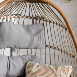 Toluca Hanging Outdoor Boho Egg Chair With Cushion - Saracina Home -Saracina Home GUEST 7eed0518 bad6 4cd1 a650 d634081f74f9