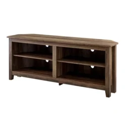 Transitional 4 Cubby Wood Open Storage Corner TV Stand For TVs Up To 65" - Saracina Home 16 Transitional 4 Cubby Wood Open Storage Corner TV Stand For TVs Up To 65" - Saracina Home -Saracina Home GUEST 800d3371 ca5e 49ee 9346 8d72f70b61c0