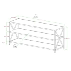 Modern Industrial X Frame Metal And Wood Media Bookshelf - Saracina Home -Saracina Home GUEST 8114e89b 4ca1 4593 849f a5bb742b3414