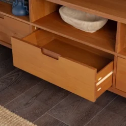 Cara 3 Drawer Mid-Century Modern 3 Drawer TV Stand For TVs Up To 80" - Saracina Home 18 Cara 3 Drawer Mid-Century Modern 3 Drawer TV Stand For TVs Up To 80" - Saracina Home -Saracina Home GUEST 8201f05f 5099 4fe4 a629 d34231b717fb