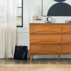 Mid-Century Modern Contoured 6 Drawer Dresser - Saracina Home 31 Mid-Century Modern Contoured 6 Drawer Dresser - Saracina Home -Saracina Home GUEST 85f26b6b 7276 4bfb be1a b80c27461505