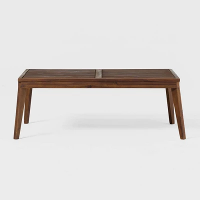 Saracina Home Acacia Mid-Century Modern Rectangle Slatted Patio Coffee Table 7 Saracina Home Acacia Mid-Century Modern Rectangle Slatted Patio Coffee Table - Image 7