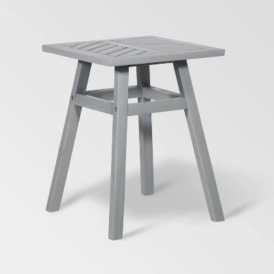 Slatted Chevron Acacia Wood Patio Side Table - Saracina Home 6 Slatted Chevron Acacia Wood Patio Side Table - Saracina Home - Image 6