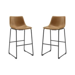 Set Of 2 Laslo Modern Upholstered Faux Leather Barstools - Saracina Home 20 Set Of 2 Laslo Modern Upholstered Faux Leather Barstools - Saracina Home -Saracina Home GUEST 8c012d75 c1e7 4c2d ab6f 6bef4ed84c65
