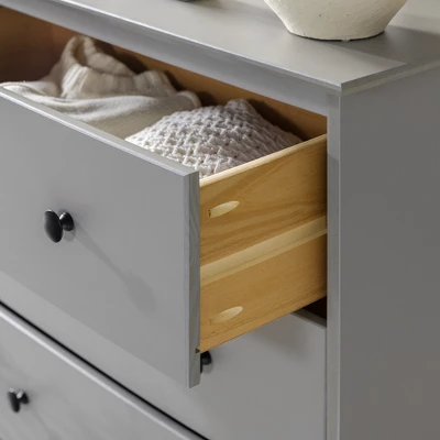 Stiva Classic Mid-Century Modern Vertical 4 Drawer Dresser Gray - Saracina Home 9 Stiva Classic Mid-Century Modern Vertical 4 Drawer Dresser Gray - Saracina Home - Image 9