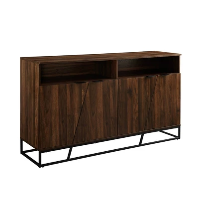 58" 4 Door Contemporary Storage Console Sideboard - Saracina Home 2 58" 4 Door Contemporary Storage Console Sideboard - Saracina Home - Image 2