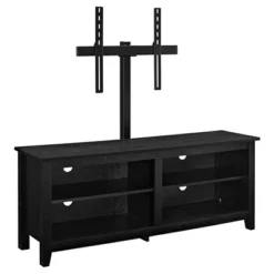 Farmhouse 4 Cubby Wood Open Storage With Mount TV Stand For TVs Up To 65" - Saracina Home -Saracina Home GUEST 98846e9d 9acf 48a7 9962 3e37225e84c1