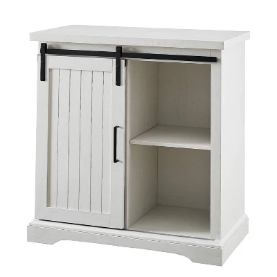 Tertia Grooved Sliding Barn Door Transitional Accent Cabinet - Saracina Home 3 Tertia Grooved Sliding Barn Door Transitional Accent Cabinet - Saracina Home - Image 3