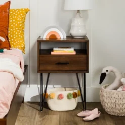 Amal Modern Single Drawer Hairpin Leg Nightstand - Saracina Home 14 Amal Modern Single Drawer Hairpin Leg Nightstand - Saracina Home -Saracina Home GUEST 9a5d15e2 9596 4902 a3f4 23ba6c98cb48